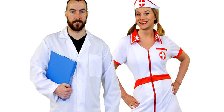 Doctors and nurses student fancy dress idea