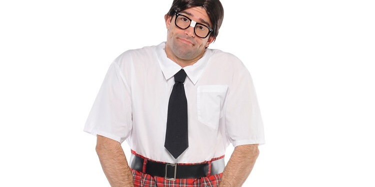 Geek or nerd student fancy dress